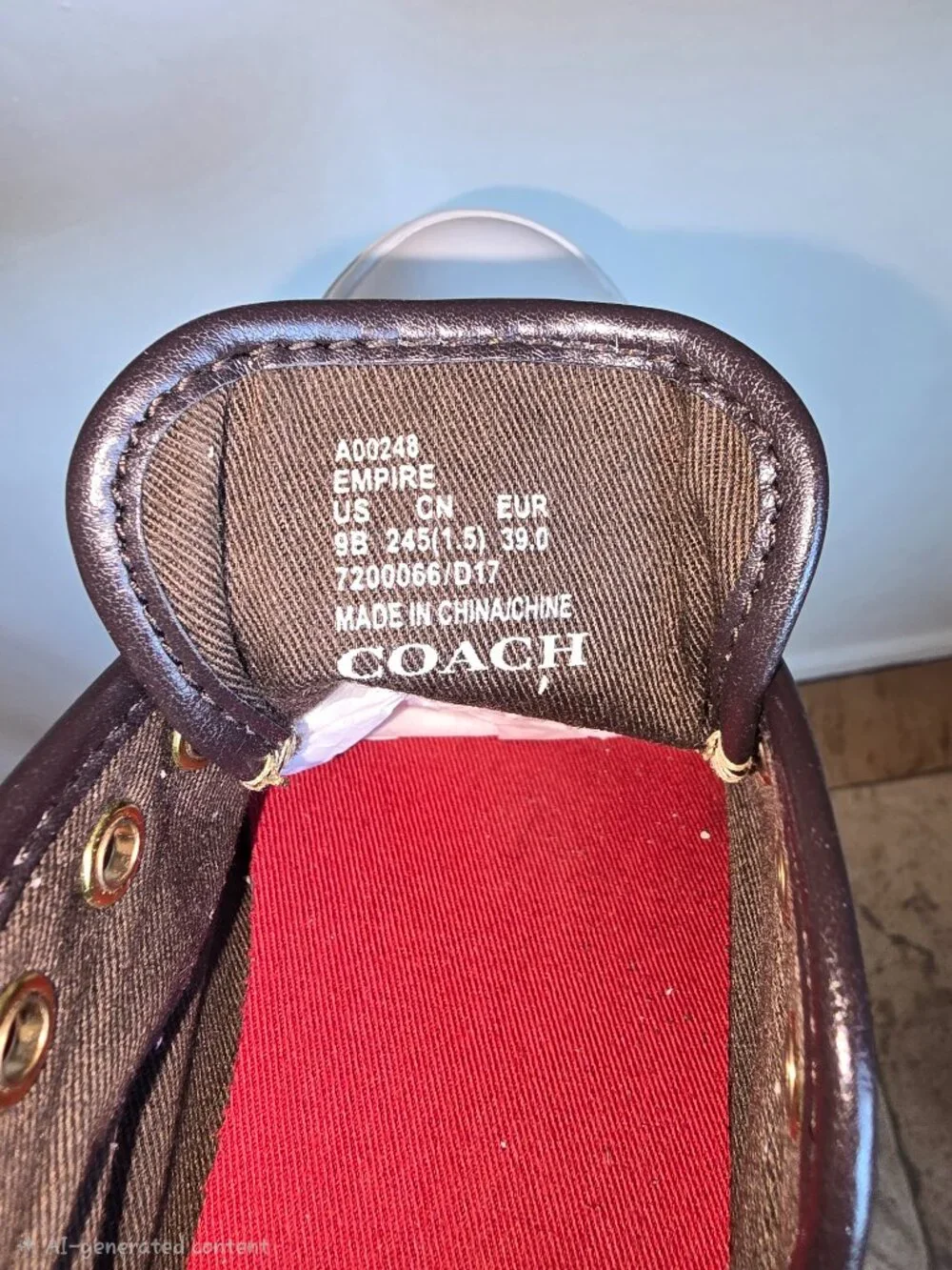 Coach Empire Signature Canvas Sneakers Women's 9B Brown Khaki Low Top A00248